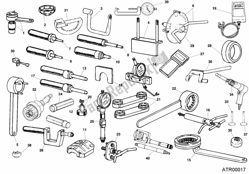 All parts for the Workshop Service Tools, Engine of the Ducati Superbike 996 RS 2000
